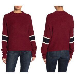 John + Jenn Varsity Stripe Mock Neck Pullover